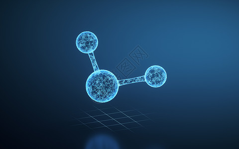 分子遗传蓝色的线条和发光的分子 3D转化药品科学生物公式化学节点技术生物学化学品医疗背景