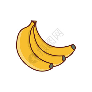香蕉图标香蕉网络白色维生素食物黑色饮食艺术花园营养水果背景