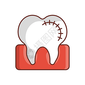 牙刷图标口服牙疼白色凹痕卡通片牙齿搪瓷药品牙科空腔牙医背景