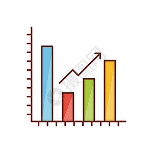 生长图标统计数据商业插图市场销售量投资会计金融利润图表酒吧背景