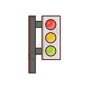 全国交通安全反思日元素交通指导插图安全街道路口危险控制信号运输红绿灯背景