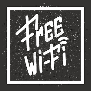 免费wifi 暗底背景的手写信件 海报插图 贺卡等标签无线黑板网络横幅热点互联网粉笔技术木板背景