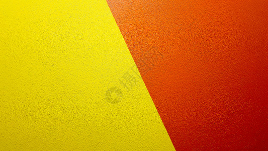 黄色几何边框红色和黄色彩绘墙纹理抽象垃圾背景与复制空间 墙上的抽象几何图案 墙壁被划分成不同颜色的边框建筑建筑学艺术彩绘墙纸橙子背景墙线条涂背景