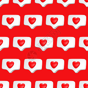 五心好党员文化墙设计无缝模式一个像带有心脏图标的社交媒体通知 最小概念社交媒体爱概念 3d 渲染邮政柜台气泡博客互联网按钮卡通片营销技术成功背景
