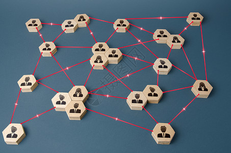自治连接的人 员工和工作组之间的互动 网络通讯 公司分散的等级制度 伙伴关系 业务联系 组织理念背景