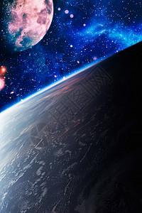 宇航员和星星混乱的空间背景 外太空的行星 恒星和星系展现太空探索之美 这张图片的元素由 NASA 提供星际彗星望远镜绘画地球螺旋敬畏插图宇航背景