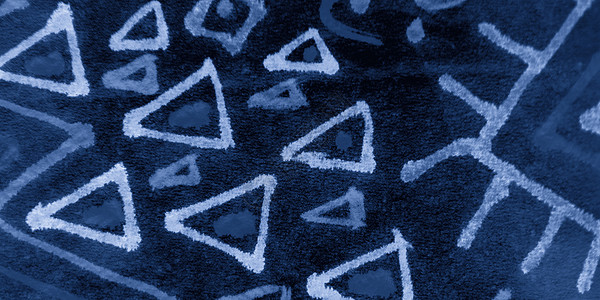 几何正方形花纹靛蓝抽象民族纹理 艺术家地毯靛青海浪丝绸国家菱形部落动机马赛克艺术品背景