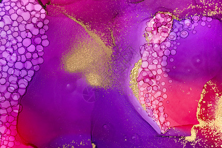 紫色抽象泡泡黑色和粉色泡泡的抽象布根迪彩色艺术品背景背景