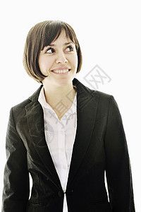 一名商业妇女女性学生商务套装管理人员生意人文件夹办公室微笑成人图片