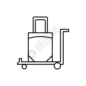 空白的应用程序行李 旅行 假日线图标 机场的元素 旅行插图图标 标志 符号可用于网络 标志 移动应用程序 UI UX背景