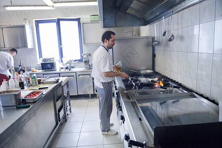 厨师工作素材厨师准备食物男人海鲜班级蔬菜餐厅酒店学校讲师男性叶子背景