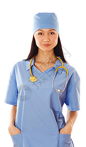 女医生白色女性护士帽子成人保健外科医疗女士卫生图片