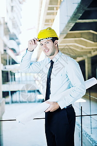 建筑工地建筑师工程师工程蓝图公司项目导师安全工作工人职场图片