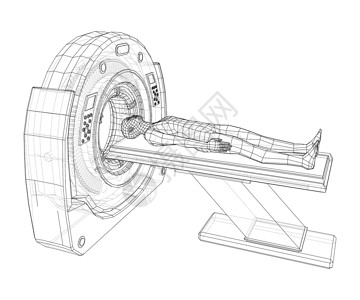 MRI 内部机器扫描病人插图技术诊断放射科蓝图药品断层医院身体核磁共振图片