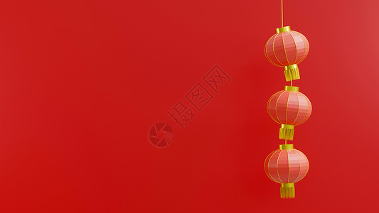 圆柱形灯笼中华新年快乐 中国灯笼圆柱形背景