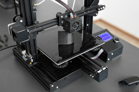 三宫格腹肌实验室的3D印刷机操作 由3D打印机负责原型创造力创新商业材料机器打印灯丝科学印刷背景