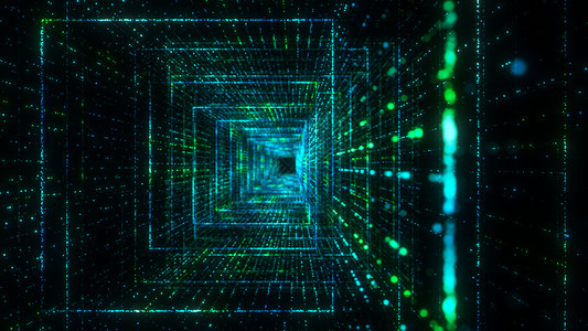 激光刻图素材飞入数字技术隧道中粒子矩阵活力背景商业电脑科学速度网络3d背景