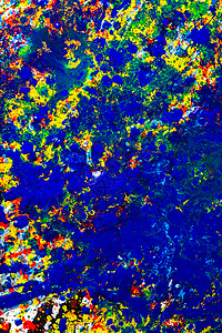 明亮的背景图形图像 滴水 表达 五颜六色的颜色溢出瑕疵 混合颜色 白红黄蓝 在混凝土质地上 垂直的 顶视图 平躺背景