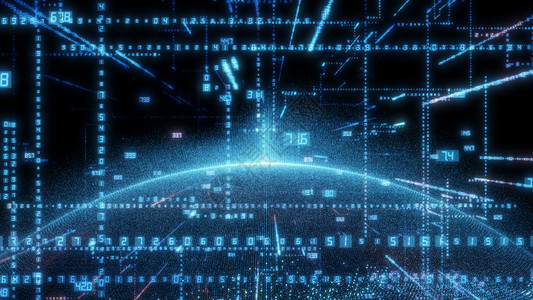 二进制领域地球和带数字的光亮元素软件屏幕来源分析安全代码蓝色网络开发商程序员背景