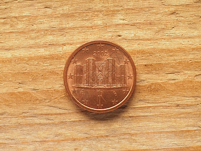 硬币1元显示意大利 欧盟货币背景