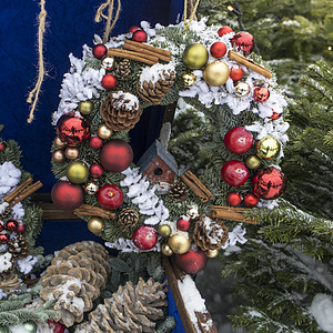 挂装饰品冬天传统的高清图片