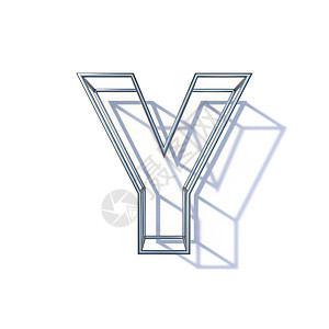 线框错觉Y 3D 字母背景
