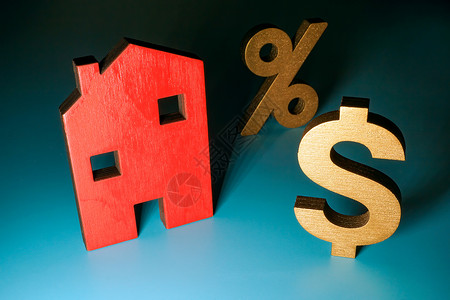 房价和百分数的标志是房价或房地产投资符号背景