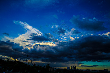 玉川日落和Tamagawa镇Futako街景橙子阴影天空二子建筑建筑群背景