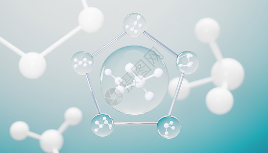 去氧核糖核酸侧细胞或分子中简单化学键的 3d 渲染 原子 离子 键和分子的结合 液滴气泡背景 共价键 生化相互作用插图染色体液体技术螺旋滴管背景