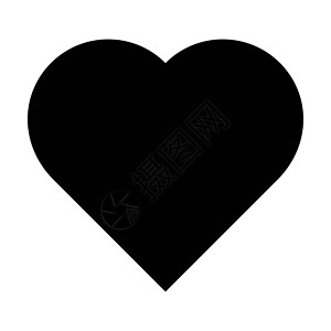黑色心形素材象形图解中创造性图形设计 ui 元素的心符号图标矢量界面心脏用户网站网络幼儿园文字字形艺术工作背景