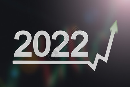 2022 年经济增长 通胀上升 图表上的经济复苏 图表上的箭头指向上方 利率上升背景图片