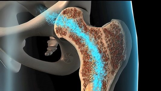 骨肉瘤骨母细胞瘤小梁的高清图片