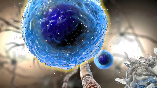 Cytokine 3D 插图的中年释放卫生身体医疗药品生物吞噬细胞抗体白细胞白色细胞因子背景