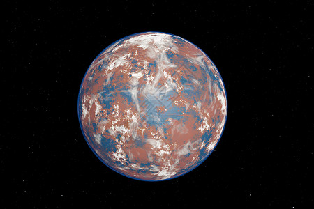 红色火球外层空间的外星星球 3D火球渲染天文学插图外星人气氛流星小行星火焰火山背景