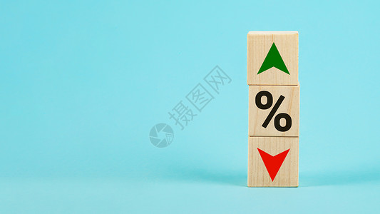 信用政策带有百分数符号图标的立方体块平衡经济商业银行兴趣金融联邦销售市场利润背景