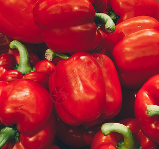 甜椒作为健康有机食品背景 农贸市场新鲜蔬菜 饮食和农业平铺花园收成展示奢华食品季节生物市场美食家背景图片