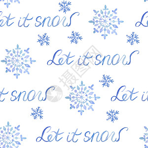 让它下雪吧孤立蓝色的高清图片