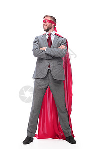 寻找超级免单王充满自信的商务人士超级英雄在寻找复制空间人士面具英雄披风成功工作男人领导管理人员企业家背景