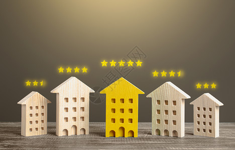 房地产评级评估 酒店和娱乐场所的评价 搜索最佳住房选择 豪华贵宾级公寓 物业估价 能源效率 地位和声望背景图片