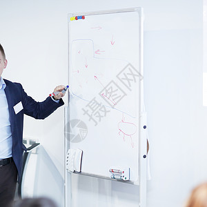 商家在董事会上写了个标记营销战略团队绘画领导展示推介会教育成功办公室图片