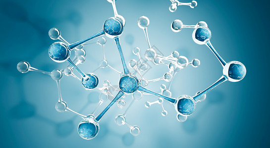 抽象水分子设计 原子公式 化学科学横幅或传单的抽象 dna 背景 科学或医学背景 3d 渲染图背景图片