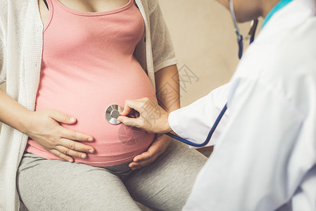 医院的孕妇和妇产科医生女士产科女人病人孩子怀孕孕肚保健拉丁妈妈图片