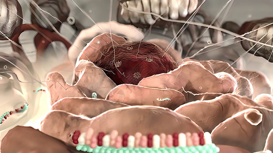 3D 细胞RNA科学插图药品卫生制药技术酵素药理表观原子基因保健背景图片