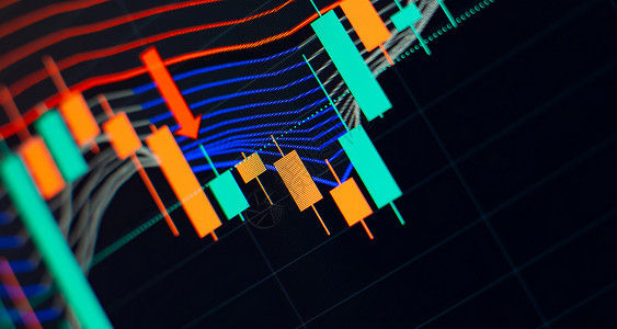 2023经济信号展板在计算机显示器上的专业技术分析 基本面和技术分析概念市场指标价格图表投资经纪人电脑商品安全势头背景