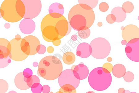 粉色色圆点图案混乱中安排了多彩圆圈的背景图像背景