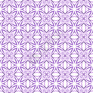 蕾丝花纹图案Chevron水彩色图案 紫色精细背景