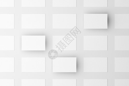抽象背景名片以白色背景孤立的横向名片顶部视图 用于模型 3D 插图设计公司推介会平面小样纸板工作办公室水平笔记背景