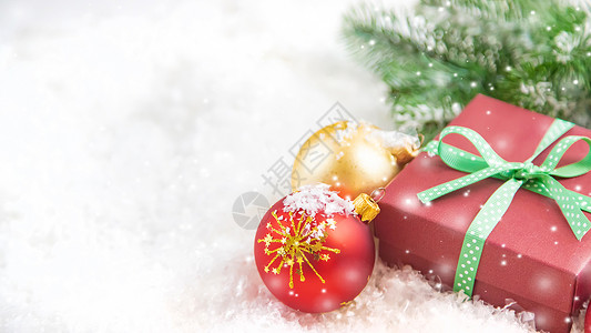 圣诞节横幅圣诞背景和美丽的装饰 新年 有选择的焦点庆典作品问候语风格卡片假期桌子玩具礼物框架背景
