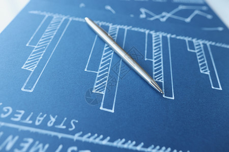 绘制金融业务分析图表和笔图;背景图片