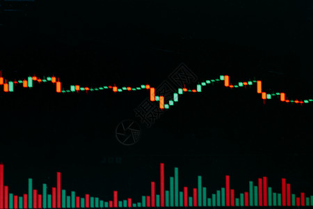 货币 股票 密码的增减绿红图 (注 Green red图形)背景图片